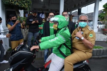 Bupati Acep Launching Grab Bike Protect Beroperasional di Kuningan